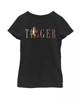 Детская футболка с красочным рисунком Винни-Пуха и тигра для девочек Disney