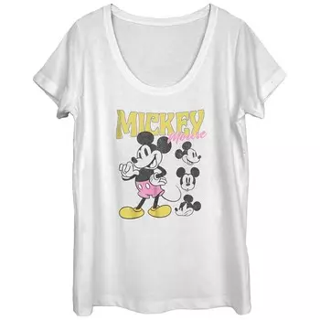 Детская футболка с круглым вырезом Disney's Mickey Mouse Pose, белый