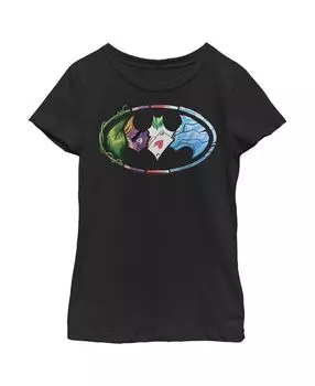 Детская футболка с логотипом Batman Classic Villains для девочек DC Comics