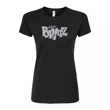Детская футболка с логотипом Bratz Sparkle и графическим рисунком Licensed Character, черный