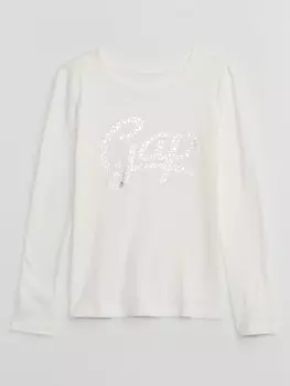 Детская футболка с логотипом Gap, белый
