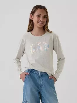 Детская футболка с логотипом Gap, белый
