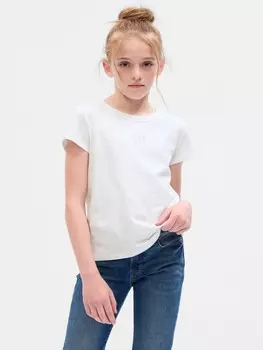 Детская футболка с логотипом Gap, белый