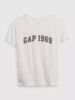 Детская футболка с логотипом Gap, белый