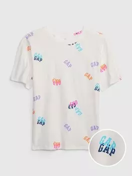 Детская футболка с логотипом Gap, белый