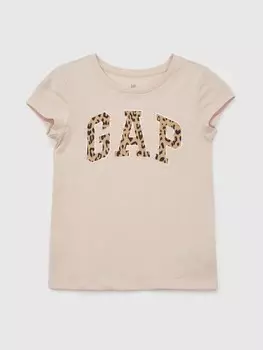 Детская футболка с логотипом Gap, бежевый