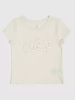 Детская футболка с логотипом Gap, бежевый