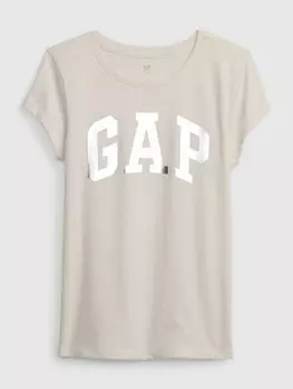 Детская футболка с логотипом Gap, бежевый