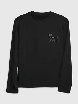 Детская футболка с логотипом Gap, черный