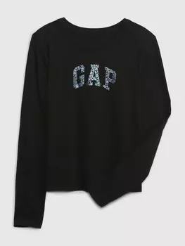 Детская футболка с логотипом Gap, черный