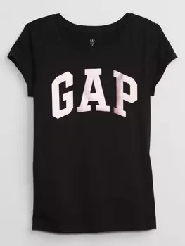 Детская футболка с логотипом Gap, черный