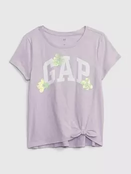 Детская футболка с логотипом Gap, фиолетовый