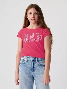 Детская футболка с логотипом Gap, розовый