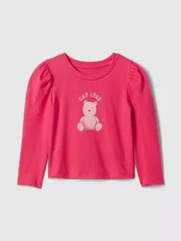 Детская футболка с логотипом Gap, розовый