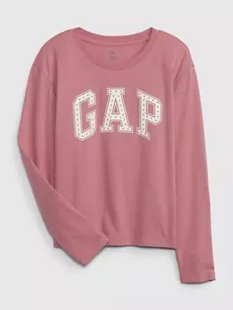 Детская футболка с логотипом Gap, розовый