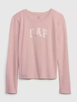 Детская футболка с логотипом Gap, розовый