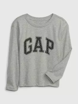 Детская футболка с логотипом Gap, серый