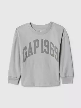 Детская футболка с логотипом Gap, серый