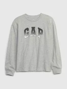 Детская футболка с логотипом Gap, серый