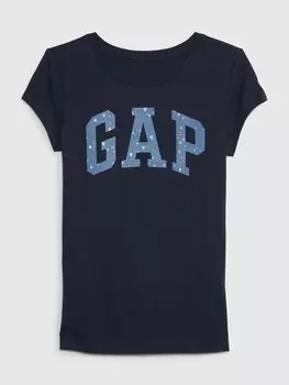Детская футболка с логотипом Gap, синий