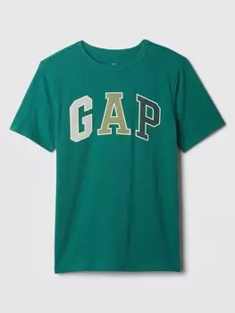 Детская футболка с логотипом Gap, зеленый