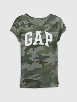 Детская футболка с логотипом Gap, зеленый