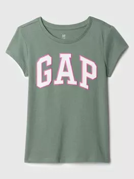 Детская футболка с логотипом Gap, зеленый
