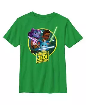 Детская футболка с логотипом группы световых мечей «Звёздные войны: Приключения юных джедаев» для мальчиков Disney Lucasfilm