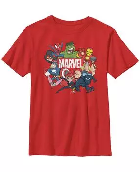 Детская футболка с логотипом Marvel Brick Logo для мальчиков Fifth Sun