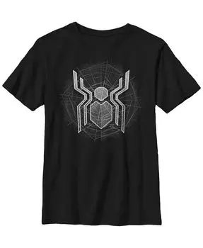 Детская футболка с логотипом Marvel Spider-Man: Вдали от дома с призрачным логотипом для мальчиков Fifth Sun, черный