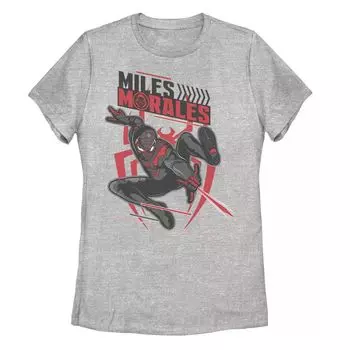 Детская футболка с логотипом Marvel Spiderverse Miles Morales Swing Sport Licensed Character