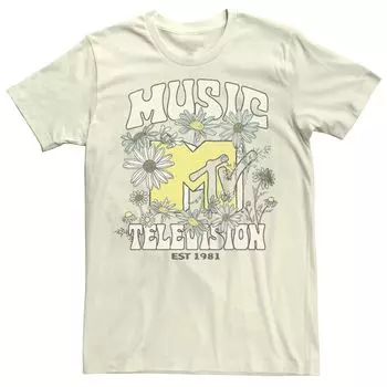 Детская футболка с логотипом MTV EST 1981 Flowers Licensed Character
