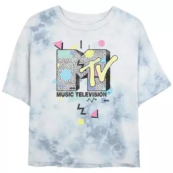 Детская футболка с логотипом MTV в стиле 90-х с принтом Bombard и графическим рисунком Licensed Character, цвет White Blue