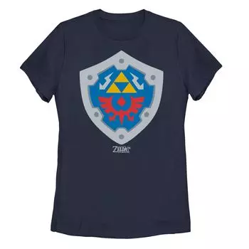 Детская футболка с логотипом Nintendo Legend Of Zelda Link's Awakening Hylian Shield Licensed Character, темно-синий