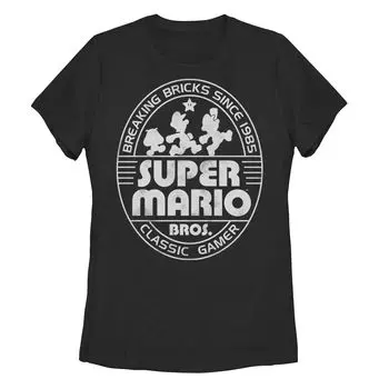 Детская футболка с логотипом Nintendo Super Mario Brick Break 85 Tie Dye и графическим рисунком Licensed Character
