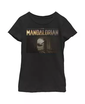 Детская футболка с логотипом Star Wars: The Mandalorian The Child Bounty и силуэтом для девочек Disney Lucasfilm