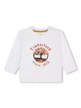 Детская футболка с логотипом Timberland, белый