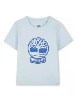 Детская футболка с логотипом Timberland, цвет Pale Blue