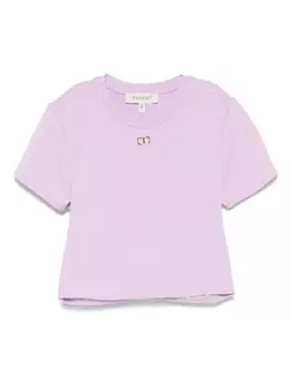 Детская футболка с логотипом TWINSET TWINSET Kids, фиолетовый