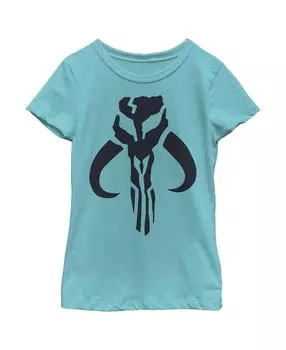 Детская футболка с логотипом «Звездные войны: Мандалорский мифозавр» и черепом для девочек Disney Lucasfilm