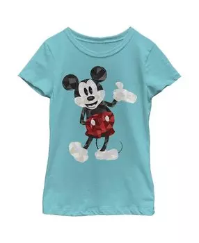 Детская футболка с Микки Маусом и Микки Маусом для девочек с художественным рисунком Disney
