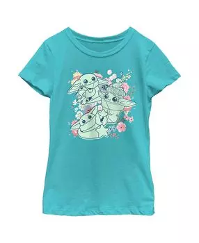 Детская футболка с милым воскресным сюрпризом Grogu «Звёздные войны: Мандалорская весна» для девочек Disney Lucasfilm