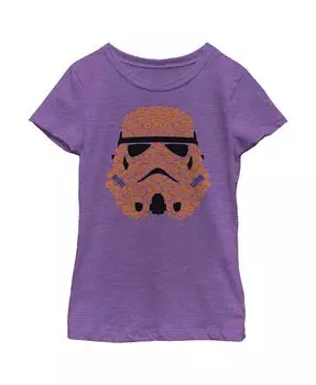 Детская футболка с надписью Звёздные войны: Новая надежда на Хэллоуин, Штурмовик Джека и Фонарь Джека Disney Lucasfilm, фиолетовый