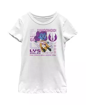 Детская футболка с надписью «Звёздные войны: Приключения юных джедаев» Лис Солей для девочек Disney Lucasfilm