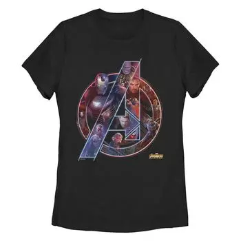 Детская футболка с неоновым логотипом Marvel Avengers Team Licensed Character