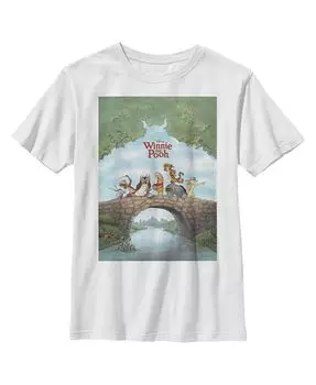Детская футболка с плакатом Приключения Винни-Пуха для мальчиков Disney, белый