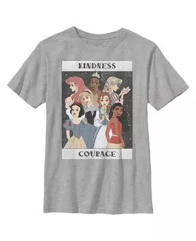 Детская футболка с плакатом «Принцессы доброта и смелость» Disney