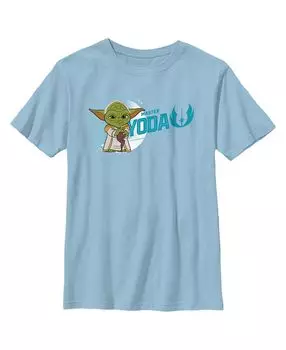 Детская футболка с портретом мастера Йоды «Звездные войны: приключения юных джедаев» для мальчиков Disney Lucasfilm