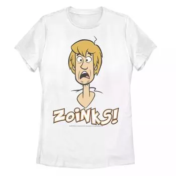 Детская футболка с портретом Scooby-Doo Shaggy Scared Zoinks Licensed Character, белый