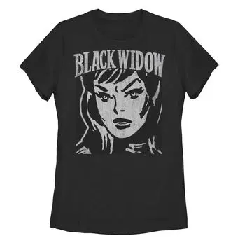 Детская футболка с портретом в стиле ретро Marvel Black Widow Licensed Character